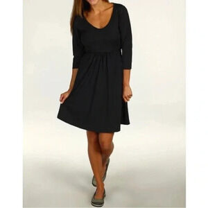 Merrell Gray Larimer 3/4 Sleeve Tie Waist Dress Size Small